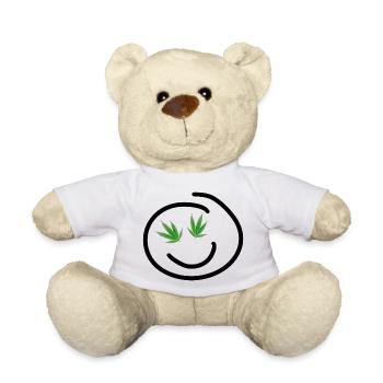 Happy Hemp Face - Teddy Bear - white - Front