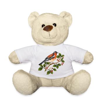 Colorful bird - Teddy Bear - white - Front