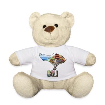 Aquarell Landkarte Bali - Teddy - Weiß - Vorne