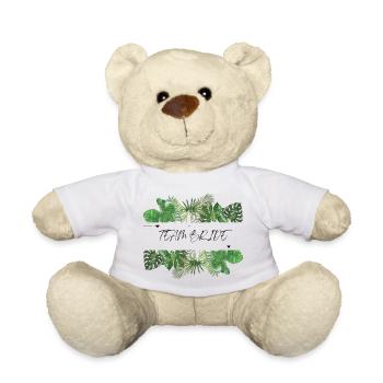 Team Bride Grüne Palmenblätter - Teddy - Weiß - Vorne