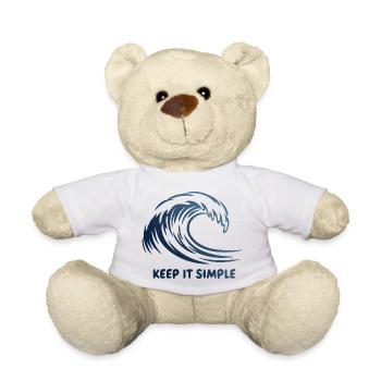 Keep It Simple Wave - Teddy Bear - white - Front