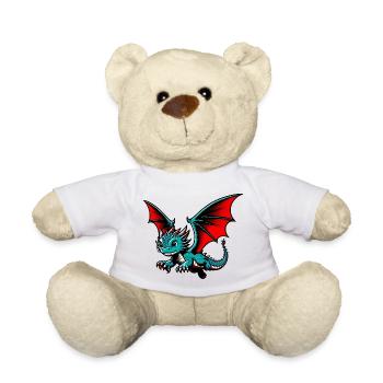 Dragon - Teddy Bear - white - Front