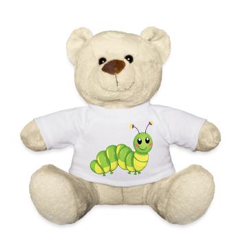 Lächelnde Raupe - Teddy - Weiß - Vorne