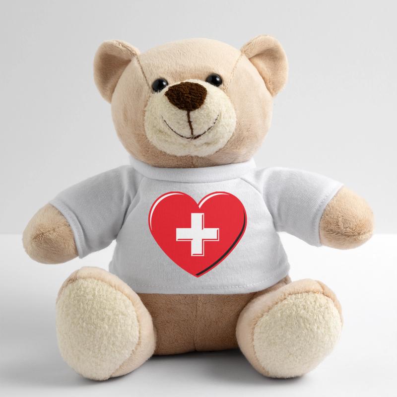 Herz Mit Schweizerkreuz (Schweiz / 3D / 3C) Teddy