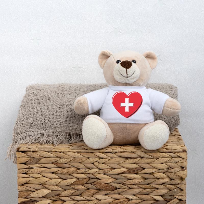 Herz Mit Schweizerkreuz (Schweiz / 3D / 3C) Teddy