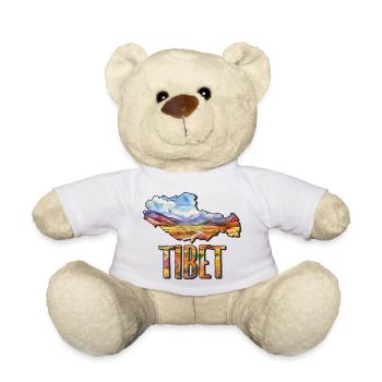 Watercolor Map Tibet - Teddy Bear - white - Front
