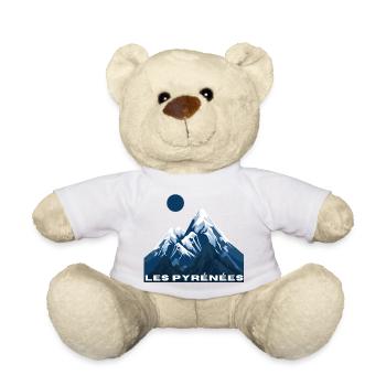 Les Pyrénées - idée cadeau - Nounours - blanc - Devant