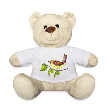 Bunter Vogel - Teddy - Weiß - Vorne