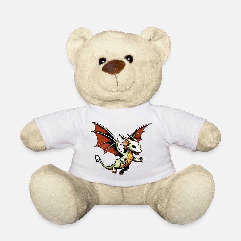 Drache - Teddy - Weiß