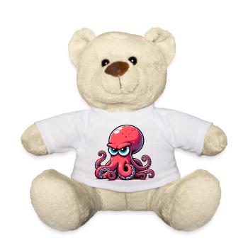 Octopus - Teddy Bear - white - Front