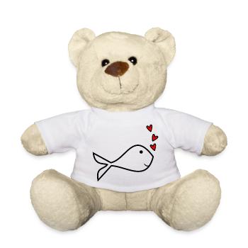 PAAR. VALENTINSTAG. HERZ. WEIHNACHTEN. GERADE VERHEIRATET. - Teddy - Weiß - Vorne