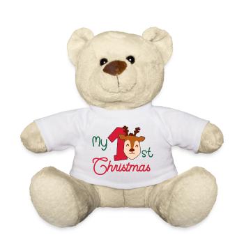 Mon premier Noël Baby 1er Noël - Nounours - blanc - Devant