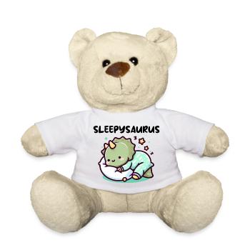 Sleepysaurus Official Sleep Outfit Sleep Shirt - Teddy Bear - white - Front