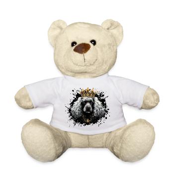Chien Caniche Animal Couronne - Nounours - blanc - Devant