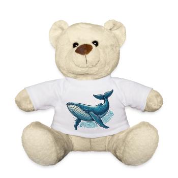 Blue whale - Teddy Bear - white - Front