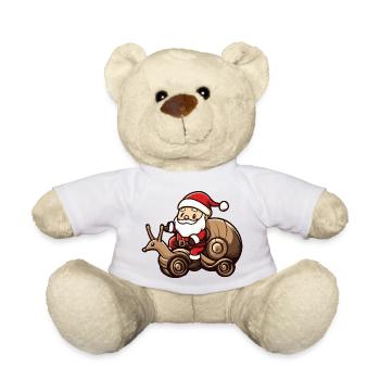 Escargot Père Noël Dessin animé - Nounours - blanc - Devant