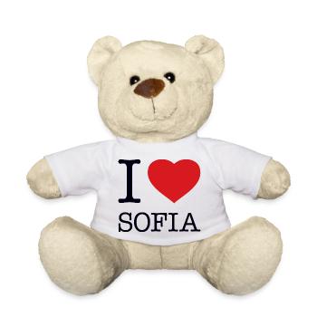 I LOVE SOFIA - Teddy Bear - white - Front