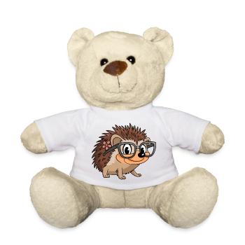 Hérisson drôle avec des lunettes design pour les amoureux des animaux - Nounours - blanc - Devant
