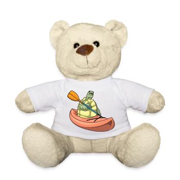 Turtle Small Boat - Teddy Bear - white - Front