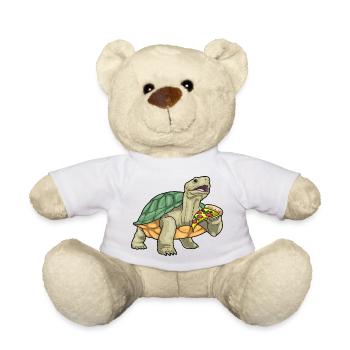 Turtle Pizza - Teddy Bear - white - Front