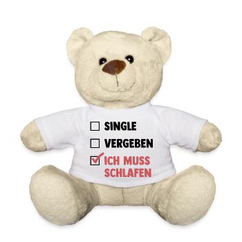Single Vergeben Schlafen - Teddy - Weiß - Vorne