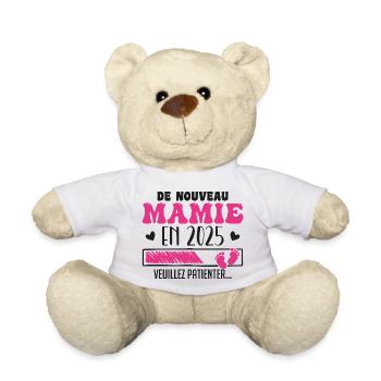 Grossesse Grand Mère Encore Mamie 2025 - Nounours - blanc - Devant