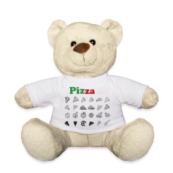 Pizza time! - Teddy - Weiß - Vorne