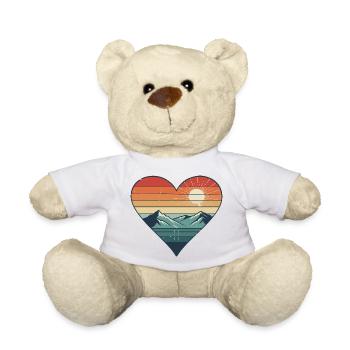 Reisen Retro Vintage Valentinstag - Teddy - Weiß - Vorne