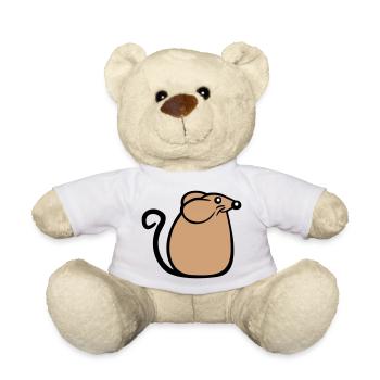 Mouse Mouse Cute Little Rat Rodent Friendly - Teddy Bear - white - Front