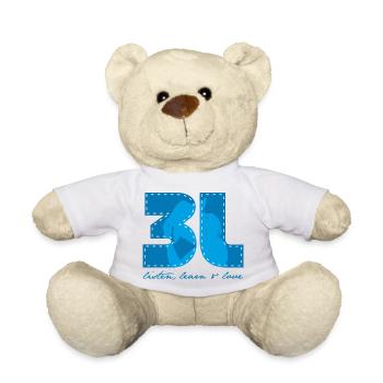 3L - listen learn love - Teddy - Weiß - Vorne