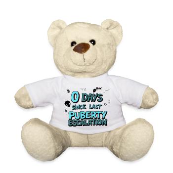 Chemise amusante Escalade de la puberté - Nounours - blanc - Devant
