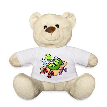 Gousse de pois kawaii pendant l’entraînement - Nounours - blanc - Devant