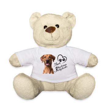 J’adore les Rhodesian Ridgebacks - Nounours - blanc - Devant