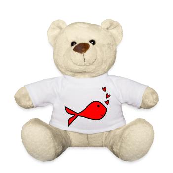 FISH. SARDINE. APRIL FOOL. ANNIVERSARY - Teddy Bear - white - Front