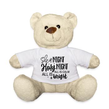 Silent Night Holy Night all is calm all is bright - Teddy - Weiß - Vorne