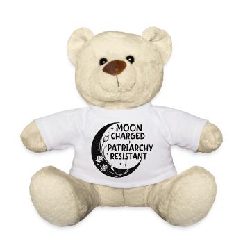 Moon charged, patriarchy resistant - Teddy - Weiß - Vorne