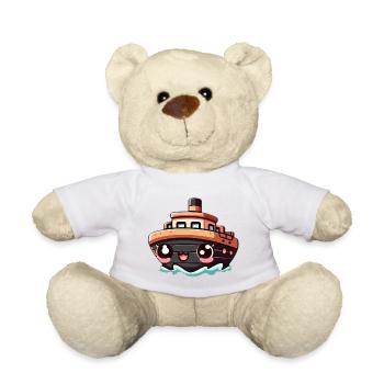 Navire joyeux avec des yeux - Nounours - blanc - Devant