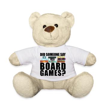 Brettspiele lustiger Spruch - Teddy - Weiß - Vorne