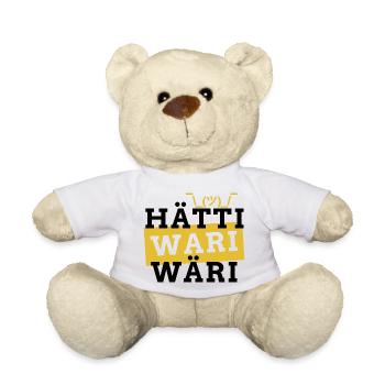 hätti wari wäri - if I had been I would have been I would be I - Teddy Bear - white - Front