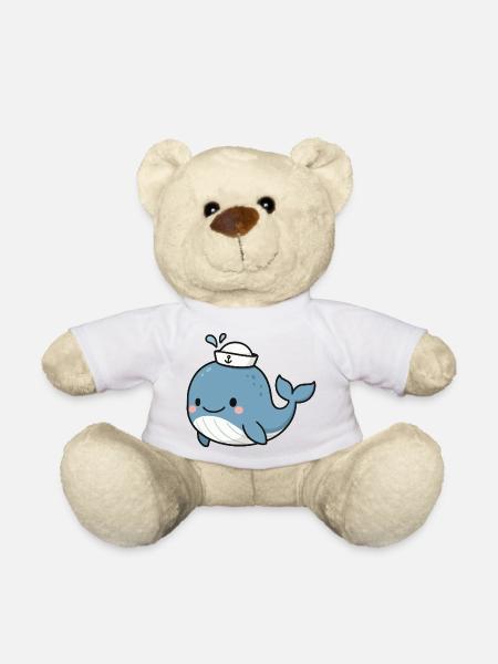 Bébé baleine - Nounours - blanc