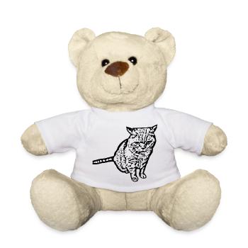 British Shorthair Chat Chat Noir Chats - Nounours - blanc - Devant