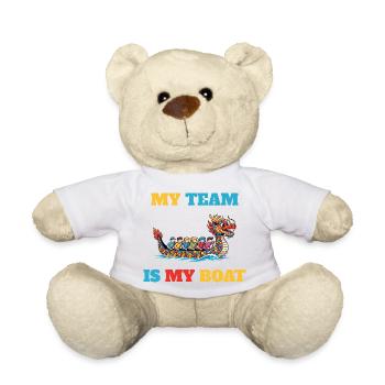 My Team is my Boat - Teddy Bear - white - Front