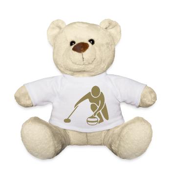 Silhouette de curling minimaliste Sport - Nounours - blanc - Devant