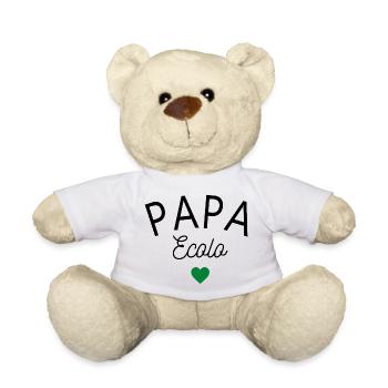 ECO DAD,Herz,Ökologie, Natur,Zitat,Satz - Teddy - Weiß - Vorne