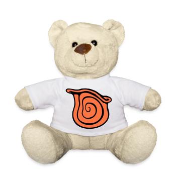Snail Shell Snail Insect House Spiral Cool - Teddy Bear - white - Front
