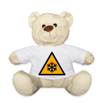 Eiskalt | Schneeflocke im Dreieck - Teddy Bear - white - Front