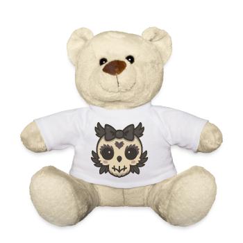 Conception ludique de tête de hibou avec accent de cœur - Nounours - blanc - Devant