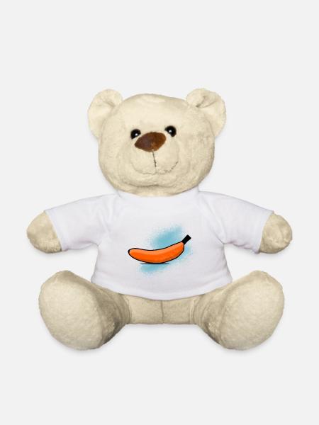 Orangene Banane - Teddy - Weiß
