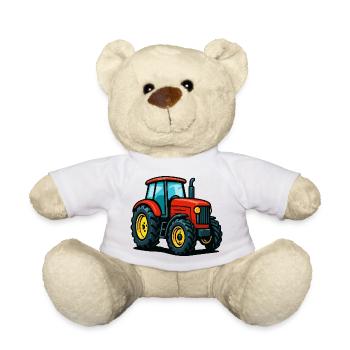 Landwirtschaftlicher Traktor mit Farbgestaltung - Teddy - Weiß - Vorne