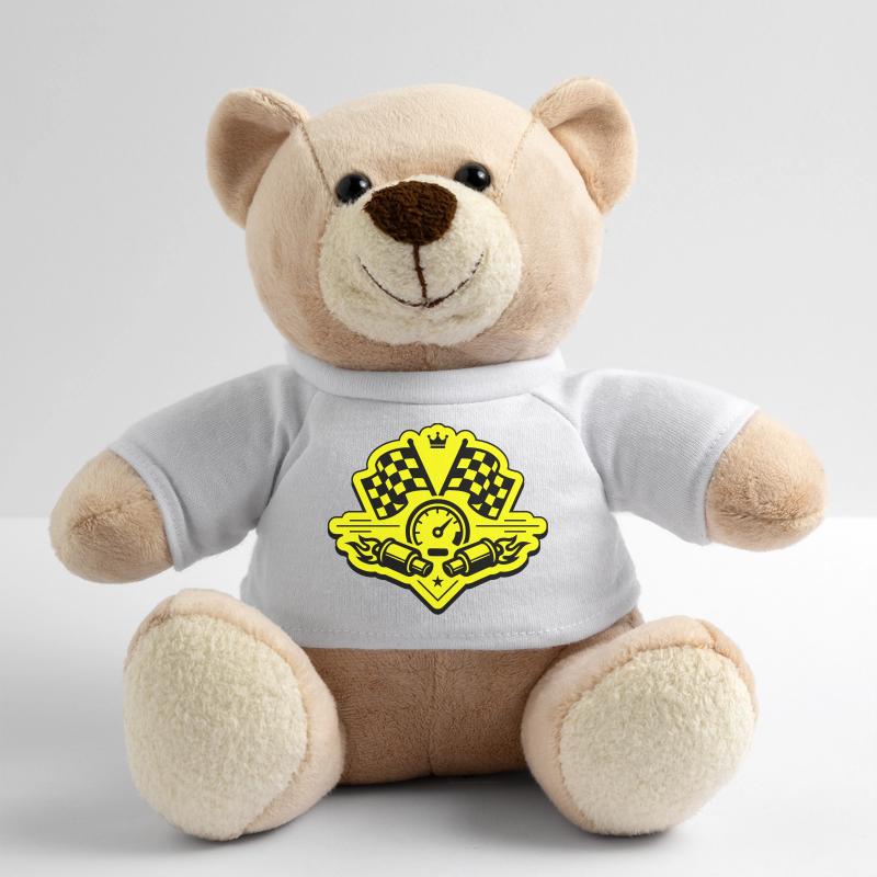 Drapeau de course, compteur de vitesse d'échappement Nounours